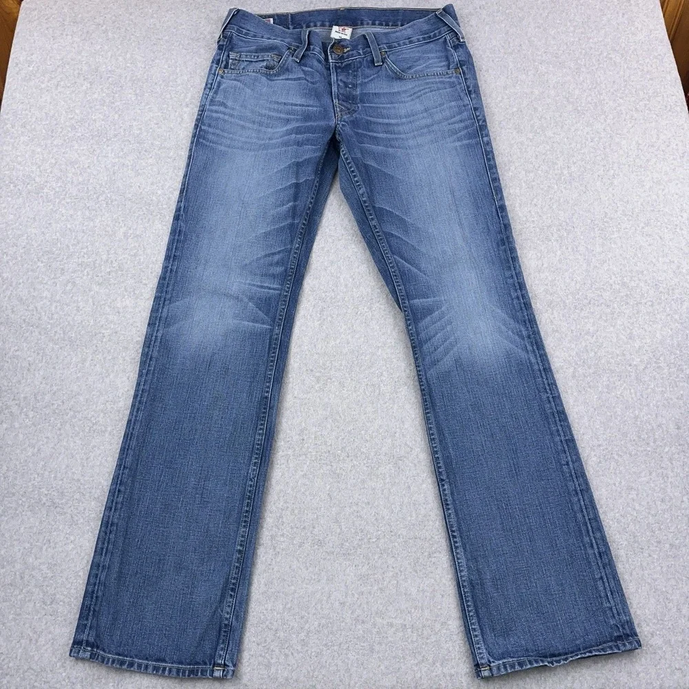 True Religion Jeans Men's 33 (34x34) Bobby Snake Eye Straight Sad Gridiron‎ USA
